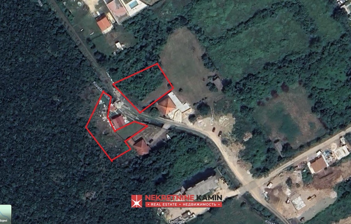 Two Plots of 819 m² and 958 m² by an Asphalt Road, Kovači, Kotor